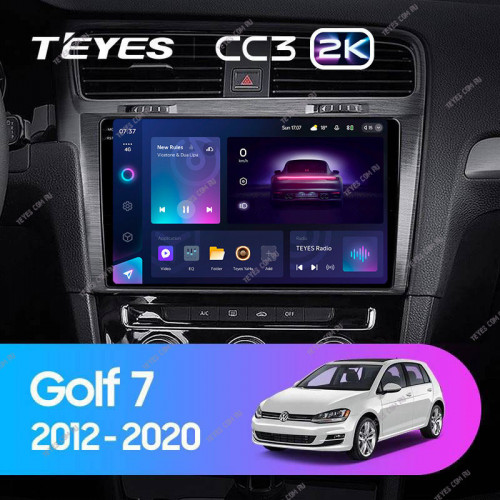 Штатная магнитола Teyes CC3 2K 6/128 Volkswagen Golf 7 MK7 (2012-2020) F1