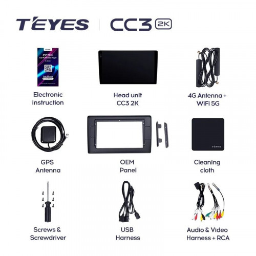 Штатная магнитола Teyes CC3 2K 360 6/128 Toyota Coaster (2013-2015)