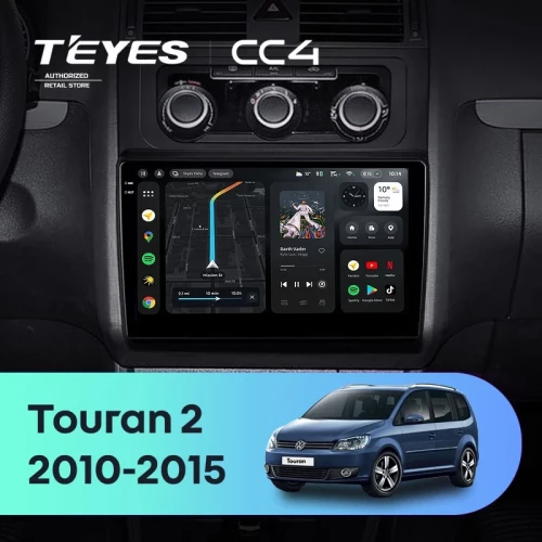 Штатная магнитола Teyes CC4 6/64 Volkswagen Touran 2 1T (2010-2015)