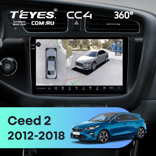 Штатная магнитола Teyes CC4 360 8/128 Kia Ceed 2 JD (2012-2018) (матовая)