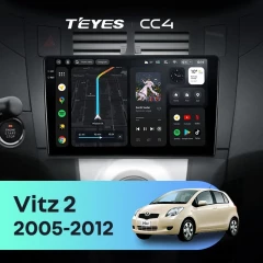 Штатная магнитола Teyes CC4 6/64 Toyota Vitz 2 XP90 (2005-2012) F2