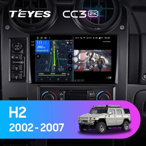 Штатная магнитола Teyes CC3 2K 360 6/128 Hummer H2 E85 (2002-2007)