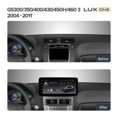 Переходная рамка Lexus GS300 350 400 430 450h 460 3 S190 (2004-2011) (12,3")