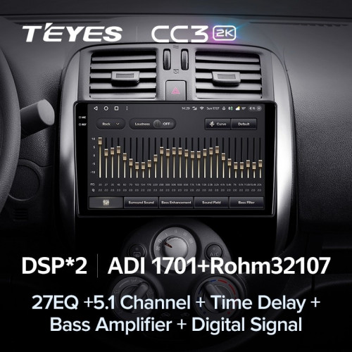 Штатная магнитола Teyes CC3 2K 6/128 Nissan Sunny Versa C17 (2012-2014)