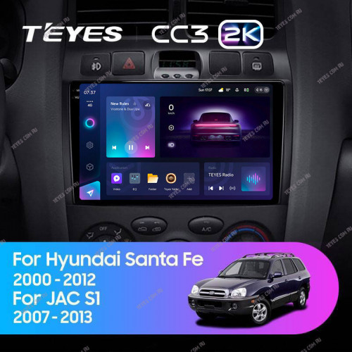 Штатная магнитола Teyes CC3 2K 360 6/128 Hyundai Santa Fe SM (2000-2012)