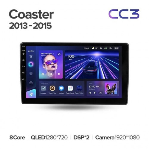Штатная магнитола Teyes CC3 6/128 Toyota Coaster (2013-2015)