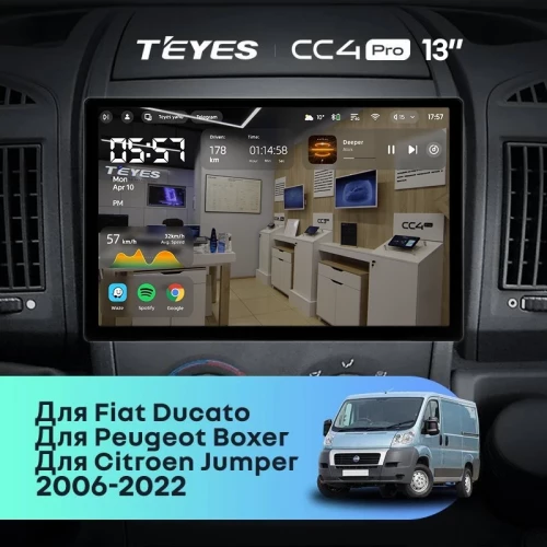 Штатная магнитола Teyes CC4 Pro 12/256 Citroen Jumper 2 (2006-2022) (13")
