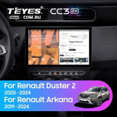 Штатная магнитола Teyes CC3 2K 6/128 Renault Duster HM 2 (2020-2023) F1 (13")