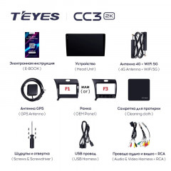 Штатная магнитола Teyes CC3 2K 4/32 Kia Cerato 3 YD (2013-2017) F3