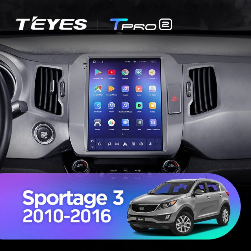 Штатная магнитола Tesla style Teyes TPRO 2 4/32 Kia Sportage 3 SL (2010-2016) Тип-C