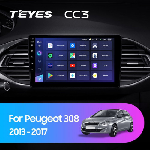 Штатная магнитола Teyes CC3 6/128 Peugeot 308 T9 308S (2013-2017)