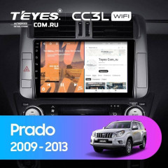 Штатная магнитола Teyes CC3L WiFi 2/32 Toyota Land Cruiser Prado 150 (2009-2013) F1 Тип-B