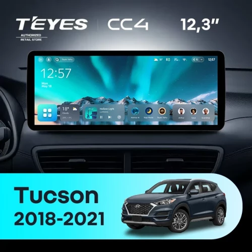 Штатная магнитола Teyes CC4 12.3" 6/64 Hyundai Tucson (2018-2021)