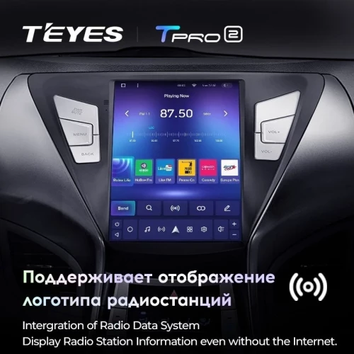 Штатная магнитола Tesla style Teyes TPRO 2 6/128 Hyundai Elantra 5 JK GD MD UD (2014-2016) F2