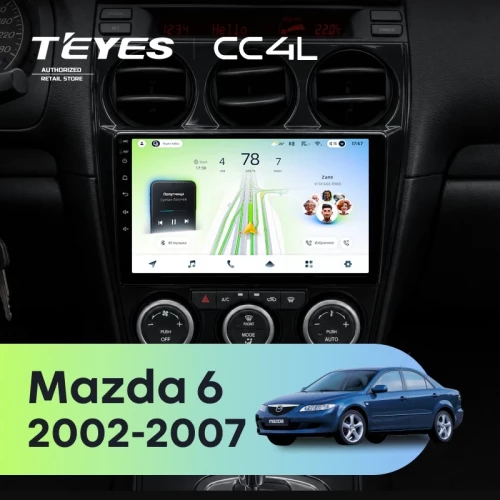 Штатная магнитола Teyes CC4L 4/64 Mazda 6 GG (2002-2007)