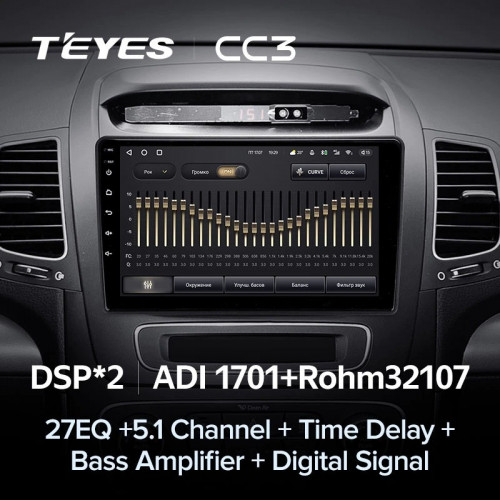 Штатная магнитола Teyes CC3 4/64 Kia Sorento 2 II XM (2012-2021) F2