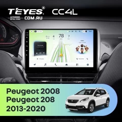 Штатная магнитола Teyes CC4L 4/64 Peugeot 2008 (2013-2020)