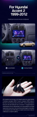 Штатная магнитола Teyes CC3 2K 4/32 Hyundai Accent II LC2 (1999-2012) F1