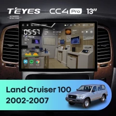 Штатная магнитола Teyes CC4 Pro 8/128 Toyota Land Cruiser LC 100 / LC 105 (2002-2007) Тип-A (13")