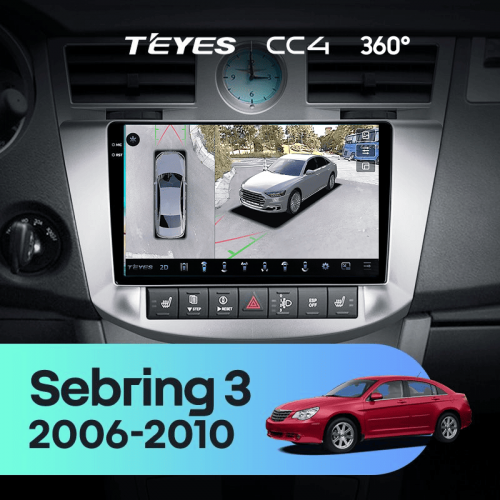 Штатная магнитола Teyes CC4 360 6/64 Chrysler Sebring 3 JS (2006-2010)