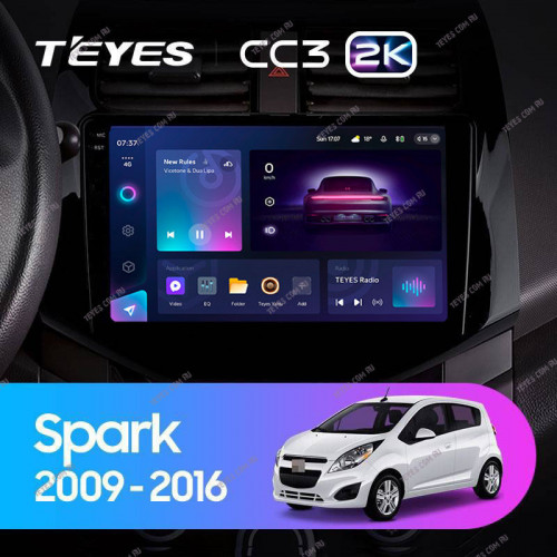 Штатная магнитола Teyes CC3 2K 360 6/128 Chevrolet Spark M300 (2009-2016) F1