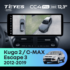 Штатная магнитола Teyes CC4 Pro 12.3" 360 12/256 Ford C-MAX (2012-2019)