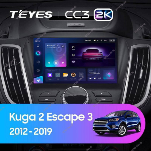 Штатная магнитола Teyes CC3 2K 6/128 Ford Kuga 2 (2012-2019) Тип-B