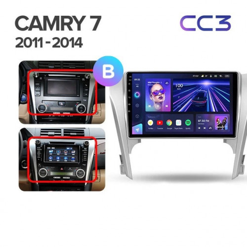 Штатная магнитола Teyes CC3 4/64 Toyota Camry 7 XV 50 55 (2011-2014)