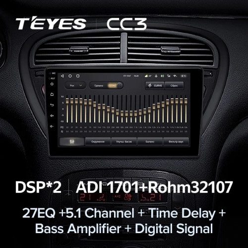Штатная магнитола Teyes CC3 4/64 Peugeot 607 (2004-2010)