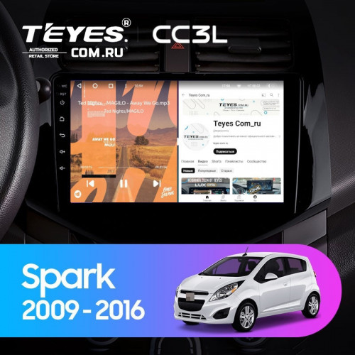 Штатная магнитола Teyes CC3L 4/32 Chevrolet Spark M300 (2009-2016) F1