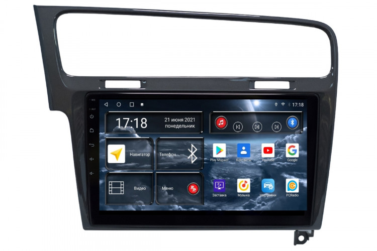 Штатная магнитола Redpower 71006G Volkswagen Golf 7 (2013-н.в.) (т.серый глянец)