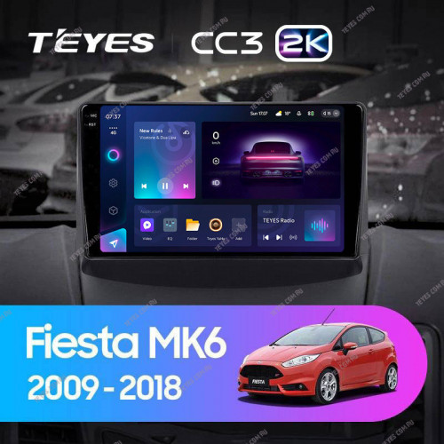 Штатная магнитола Teyes CC3 2K 360 6/128 Ford Fiesta 6 (2009-2018) F1 Тип-A