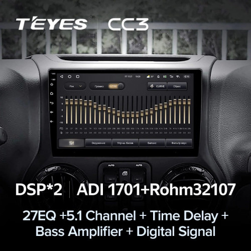 Штатная магнитола Teyes CC3 4/64 Jeep Wrangler 3 JK (2010-2017) L15