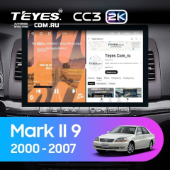 Штатная магнитола Teyes CC3 2K 4/64 Toyota Mark II 9 X100 (2000-2007) F1 (13")