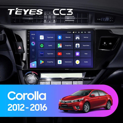 Штатная магнитола Teyes CC3 6/128 Toyota Corolla (2012-2016) Тип-B