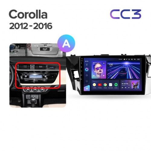 Штатная магнитола Teyes CC3 6/128 Toyota Corolla (2012-2016) Тип-B