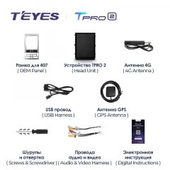 Штатная магнитола Tesla style Teyes TPRO 2 6/128 Peugeot 407 1(2004-2011)