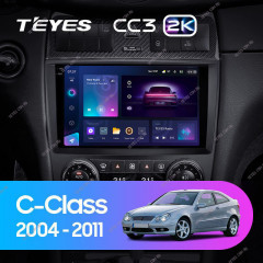 Штатная магнитола Teyes CC3 2K 360 6/128 Mercedes-Benz C-Class W203 CL203 C209 A209 (2004-2011)