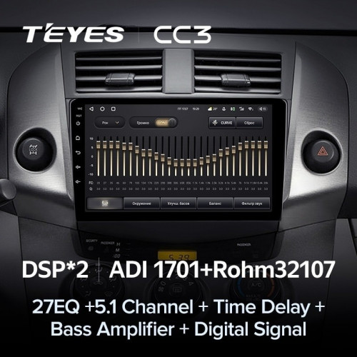 Штатная магнитола Teyes CC3 6/128 Toyota RAV4 3 XA30 (2005-2016) F1 9"