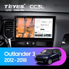 Штатная магнитола Teyes CC3L 4/32 Mitsubishi Outlander 3 (2012-2018) Тип-B