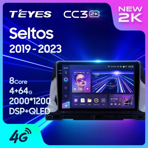 Штатная магнитола Teyes CC3 2K 360 6/128 Kia Seltos SP2 (2019-2023)