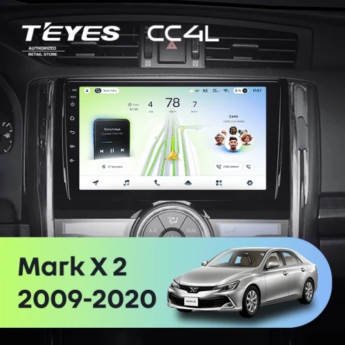 Штатная магнитола Teyes CC4L 6/64 Toyota Mark X 2 X130 (2009-2020)