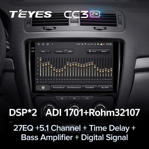 Штатная магнитола Teyes CC3 2K 360 6/128 Skoda Octavia 2 A5 (2008-2013)