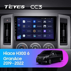 Штатная магнитола Teyes CC3 4/64 Toyota Hiace H300 VI (2019-2022) Тип-B