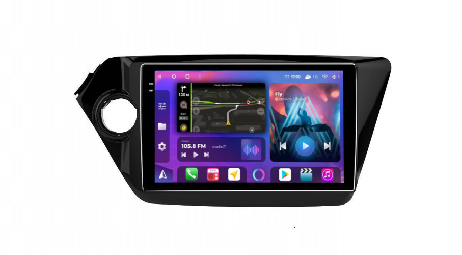 Штатная магнитола FarCar XXL106M Kia Rio 2011-2017