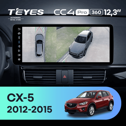 Штатная магнитола Teyes CC4 Pro 12.3" 360 12/256 Mazda CX-5 (2012-2015) Тип-C
