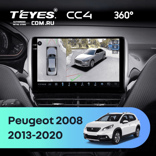 Штатная магнитола Teyes CC4 360 6/64 Peugeot 2008 (2013-2020)