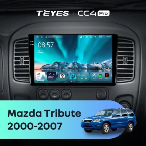 Штатная магнитола Teyes CC4 Pro 12/256 Mazda Tribute (2000-2007)
