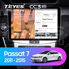 Штатная магнитола Teyes CC3 2K 360 6/128 Volkswagen Passat 7 B7 (2010-2015) (13")