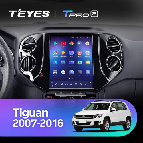 Штатная магнитола Tesla style Teyes TPRO 2 4/32 Volkswagen Tiguan 1 NF (2007-2016)